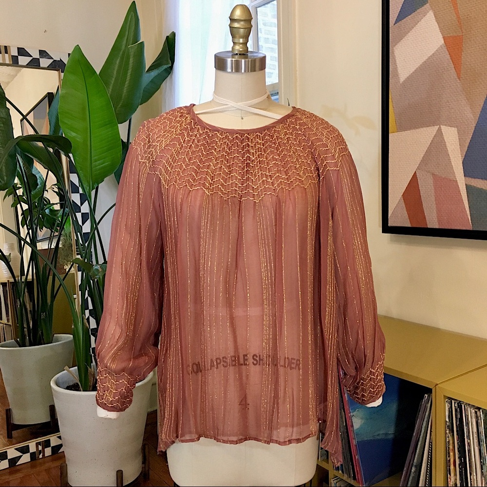 Anthropologie // Love Sam Bresle Peasant Top